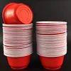 Tazones de Plástico Rojo Desechables Espesos para Banquetes, Tazones Redondos Festivos, Vajilla para el Hogar, Tazones Redondos para Bodas y Año Nuevo, Venta al por Mayor de Fábrica