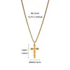 Collares Cruzados Europeos y Americanos para Hombres y Mujeres, Acero de Titanio Diamante de Alta Calidad Incrustado Cadena Larga Accesorios, Joyería Simple de Moda al por Mayor