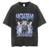 Camiseta Lavable con Estampado de Anime Hip-Hop Streetwear Japonés Naruto Harajuku Camiseta de Algodón Unisex Verano Manga Corta