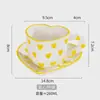 Taza de Café Estilo Pastoral Juego de Taza y Platillo para Café Taza con Mango de Corazón Creativo Taza de Agua con Forma de Corazón