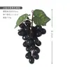 Guirnalda de uvas de alta simulación con tacto cremoso, plástico, guirnalda de uvas falsas, accesorios para fotografía, decoración de ratán para el hogar, fruta simulada