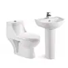 Exportado al Sudeste Asiático y Asia Central, Inodoro de Baño de una Pieza con Desagüe Trasero, Inodoro de Descarga Horizontal con Desagüe al Piso de Comercio Exterior