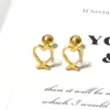Acero de Titanio Moda Mujer Elegante Moderno Corazón Aretes de Tachuela Nicho Gama Alta Estrella Grano de Oro Tornillo Hélice Hueso de la Oreja Tachuelas
