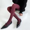 Outono e inverno Nicho Retro Love Dark Pattern Tridimensional Vertical Pattern Jacquard Slim Base Meias Femininas Primavera e Outono Cor Sólida Meias de Seda Personalizadas