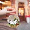 2022 Nuevo Colgante Divertido de Navidad con Forma de Concha de Mariscos y Perro Colgante de Árbol de Navidad de Dibujos Animados Acrílico Plano Decoración para el Hogar