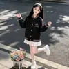 Conjunto de Otoño para Niñas Chaqueta Elegante Estilo Academia Infantil Chaqueta de Béisbol para Niños Medianos y Mayores Dulce Chaqueta Estilo Coreano Ropa de Otoño