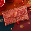 Sobre Rojo de Tela Brocada Bordada de Alta Gama Bolsa Roja de Diez Mil Yuan Palabras de Buena Suerte y Bendición Sobre Rojo Universal