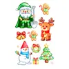 Navidad Brillante Dibujos Animados Niños Pegatinas de Tatuaje Coloridas Impermeables y Duraderas Hombres y Mujeres Muñeco de Nieve Árbol de Navidad Atmósfera Ins