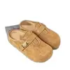 Mules de mujer sin cordones estilo Birkenstock retro, colección otoño 06, con suela blanda, antideslizantes, versátiles, fáciles de usar, mules de exterior de suela gruesa y plana