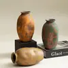 Jarrón Qiyun, un jarrón de cerámica retro para uso doméstico, adecuado para exhibir flores secas, plantas hidropónicas y como pieza decorativa para la sala de estar, la entrada, la sala de té o la mesa.
