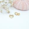 Acessórios para Joias DIY Banhado a Cobre Ouro 18K Micro Cravejado Conjunto Coração Fivela Colar de Pérolas Fivela de Pulseira