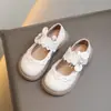 Zapatos de Niña Zapatos Infantiles Zapatos de Cuero para Niños Zapatos de Princesa 2024 Nuevo Otoño Zapatos Individuales para Bebé Mary Jane Negros de Suela Blanda