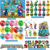 Ventas Directas de Fábrica Decoración para Fiesta Temática de Mario Bandera Globo de Látex Inserto para Pastel Mantel y Otras Decoraciones