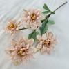 Nova simulação ameixa Qi 4 Dahlia casamento flor linha falsa jardim artesanato arranjo de flores estrada chumbo artesanal flor de seda atacado