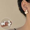 Pendientes de Corazón con Borlas Dulces de Diseño de Nicho Estilo Coreano para Mujer, Moda Retro, Temperamento Elegante, Pendientes de Tuerca con Estilo de Colgante Trasero