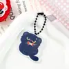Pingente Acrílico Gato Maçã, Chaveiro Fofo Gatinho Estilo Ins, Pingente Decorativo Fofo para Estojo e Bolsa
