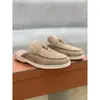 Pantuflas cerradas de talla grande para mujer de comercio exterior, mules planos y cómodos sin cordones para hombre