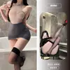 Falda Bodycon Sexy de Tentación para Tallas Grandes Secretaria Cinta Pura Deseo Coqueta Uniforme Conjunto Transparente