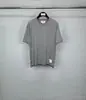 Venda Direta de Fábrica Tb Verão Novo Estilo Círculo Cachorro Cor Listrado Fio Gola Redonda Manga Curta Camiseta Casual para Homens e Mulheres