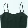 Vestido Suspensório Sexy Ruffle Cor Sólida Retro Francês Ajustado Curto de Verão para Férias na Praia para Mulheres