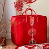 Bolsa de Armazenamento para Dote de Casamento, Conjunto de Quatro Peças para Casamento, Colcha de Casamento Vermelha, Bolsa de Embalagem para Colcha, Velas Oxford de Cetim