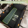 Funda para asiento de coche para mascotas de 8 paneles con base dura, antiarañazos, con protección lateral, funda para asiento trasero, protector de asiento para mascotas