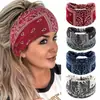 Faixa de Cabelo Elástica com Flor de Caju, Faixa de Cabelo com Estampa Boêmia, Lenço de Cabeça Esportivo Europeu e Americano para Yoga, Acessório de Cabelo Amarrado Absorvente de Suor