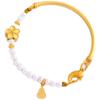 Pulseira de pérolas de água doce com furo grande natural pulseira acessórios diy pequeno livro vermelho Mesmo estilo pequena pulseira de flor de pêssego perto Contas soltas redondas
