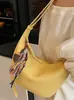 Bolso Moderno Estilo Coreano para Mujer 2025 Verano Nueva Moda Bolso Sencillo Casual Tipo Dumpling para el Trabajo y los Viajes Diarios Bolso Cruzado para Mujer