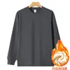 Sudadera nueva de algodón pesado con cuello redondo, corte holgado, estilo masculino, color liso, top casual, disponible en varios colores