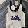 Camisola corta negra para mujer, verano 2022, sin mangas, sexy, ajustada, estilo europeo y americano.