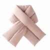 Bufanda Cruzada Cálida de Invierno para Mujer, Bufanda Gruesa Estilo Coreano para Hombre, Protección contra el Frío al Aire Libre, Bufanda de Plumón a Color Puro a la Moda Resistente al Viento
