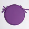 Almofada Redonda Espessa de Esponja para Uso Doméstico, Almofada com Tiras para Cadeira, Almofada Simples de Tecido para Cadeira de Jantar, Almofada Redonda para Banqueta, Almofada de Assento