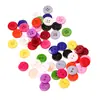 Botões Coloridos de Plástico de Dois Furos e Quatro Furos Botões Decorativos Redondos de Resina Coloridos para Artesanato Infantil Botões para Camisa Redondos Costurados à Mão com Borda Fina