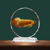 Nuevo Adorno de Cristal de Carpa Estilo Chino Decoración para Sala de Estar Gabinete de Vino Regalo de Inauguración de Casa Apertura Oficina Finanzas Mascota Propicia Adorno de Escritorio