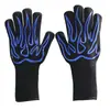 Guantes de Cinco Dedos para Barbacoa Resistentes a Altas Temperaturas, Antiescaldantes, Retardantes de Llama, Ignífugos, Aislados de Silicona para Horno Microondas