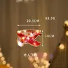Luzes de Natal de Ventosa LED Formato de Boneco de Neve e Velhinho Luzes Decorativas para Janela Luzes de Natal Adereços de Atmosfera Festiva Luzes de Ventosa
