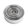 Juego de Anillos de Mousse Redondos de Acero Inoxidable de 8 pulgadas, 6 pulgadas, 4 pulgadas, Molde para Pastel, Herramientas Elevadas para Hornear de Cocina, Molde para Donas