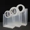 Bolsa de Regalo de PP Mate Plástico Transparente Bolso de Mano Navideño Bolsa para Empaquetar Regalos de Cumpleaños Bolsa para Regalo de Boda
