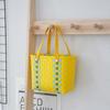 Bolsa de Canasta de Verduras Tejida de PVC Primavera 2025 Bolsa de Playa para Niños Bolsa Pequeña Bolso de Mano Colorido Bolso de Mano para Mujer