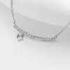 Collar de Joyería, Marca de Lujo Ligero de Moda, Collar con Cara Sonriente, Diseño de Nicho de Alta Gama, Collar con Colgante Pequeño Incrustado con Piedras Preciosas