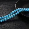 Suministrado directamente por el fabricante: Cuentas redondas de turquesa azul sintética de 4, 6, 8 mm, cuentas sueltas, cuentas en hilo, accesorios para joyería DIY