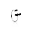Anillo Popular de Amazon de Venta Caliente Europea y Americana Zircón Negro Apertura Anillo Ajustable Anillo Estilo Normcore Retro Ins