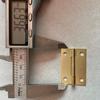 Bisagra de cobre chapada en oro de 1.5 pulgadas 37x 25mm para puerta de gabinete 0.6 de espesor puerta de persiana y ventana caja plegable