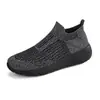 Nuevos zapatos transfronterizos de talla grande para hombre y mujer 2023, zapatillas de punto volador, zapatos sin cordones, zapatos casuales, zapatos tipo calcetín, zapatos de pareja, tacón cuadrado