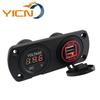 Painel de Combinação Modificado para RV 12V4.2Aled Tabela de Detecção de Voltagem Painel de Dois Furos Carregador de Celular para Carro