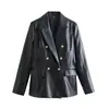 Ins estilo europeu e americano transfronteiriço 2026 nova moda elegante Amazon atacado de roupas femininas blazer de couro para o dia a dia