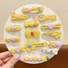 Pinza de Nube para Niña Estilo Coreano Simple de Tela Lunares Pinza BB para Parte Trasera de la Cabeza o Flequillo