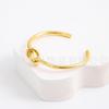 Pulsera Europea y Americana de Nudo Simple de Metal Cobre Chapado en Oro Pulsera Texturizada de Alta Calidad que Combina con Todo