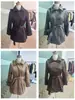 Cortavientos transfronterizo para mujer, adecuado para personas petite, multicolor, diseño con capucha, cintura con cordón, no acorta la figura, en stock